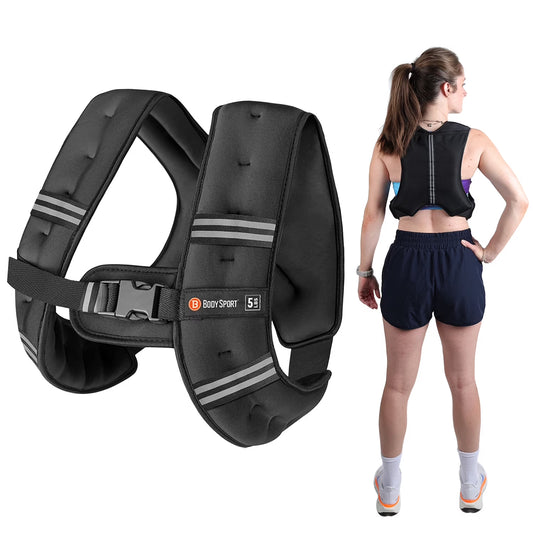Weighted Vest, 5 Lb. - Adjustable Fitness Vest for Strength Training, Running, Walking, and Endurance Workouts