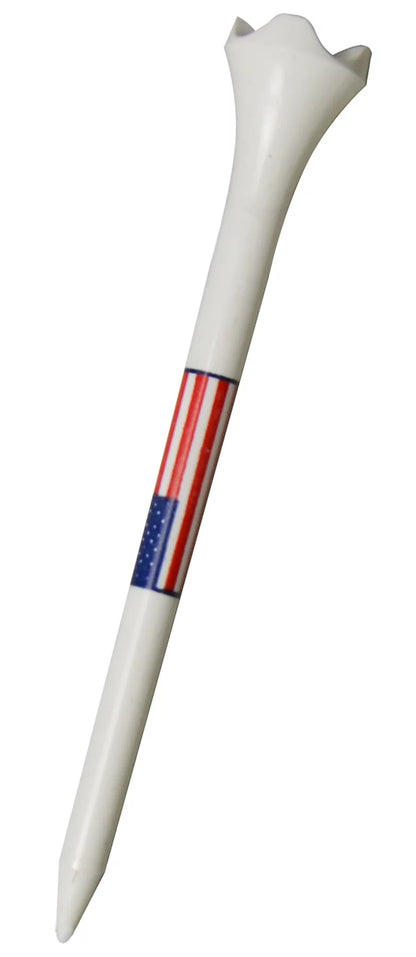 Pride Performance Flag Plastic Golf Tees – Low-Resistance Head, 3.25" Durable Plastic for Golfing, Enhanced Stability, 25 Count
